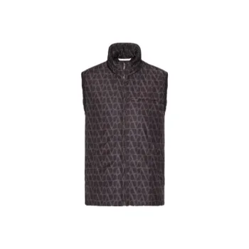 Valentino High Neck Zip Up Gilet