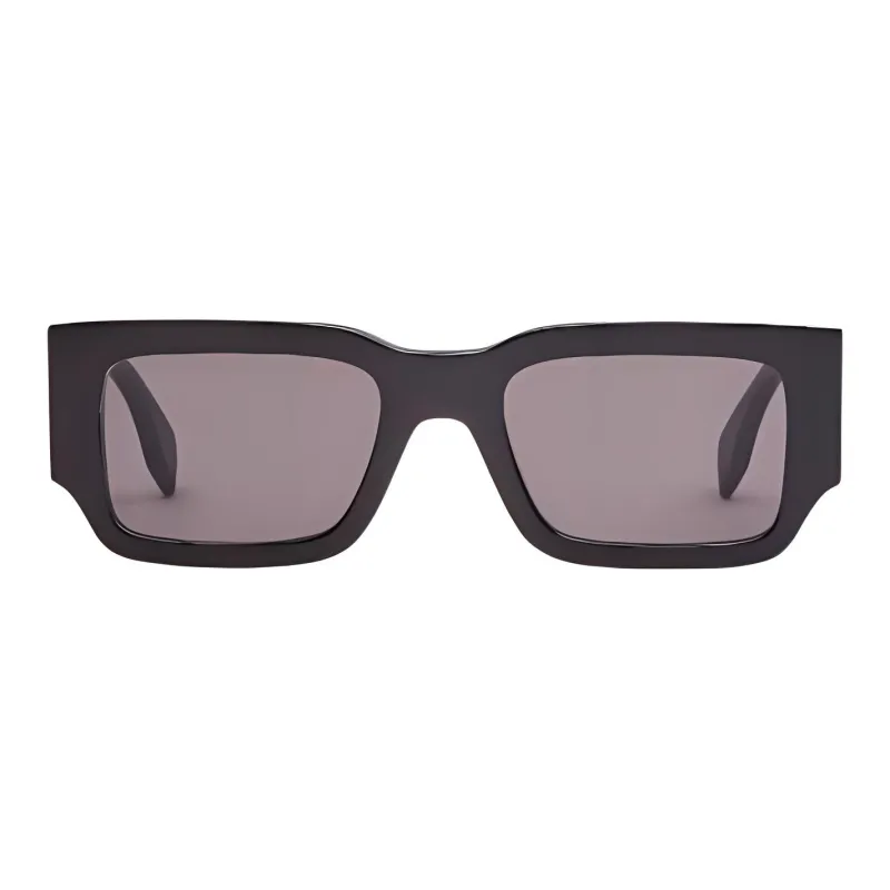 FENDI Acetate Rectangular Sunglasses Men's Black-1