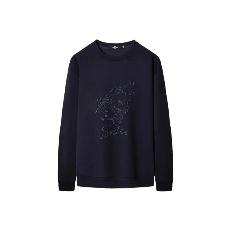 SEPTWOLVES Sweatshirt Men's Navy Blue-0