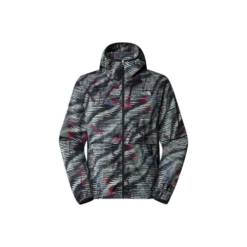 THE NORTH FACE MEN'S TNF EASY WIND HOODED FULL ZIP JACKET Jackets Coats Men's Black