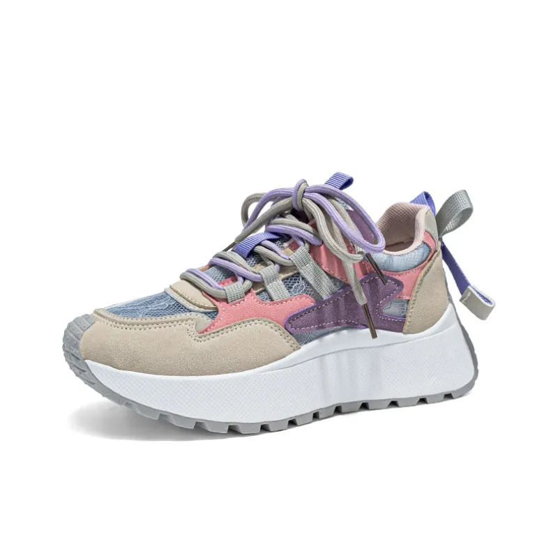 Boogie Bear Breathable Height Increase Low Top Chunky Sneakers Women's-1