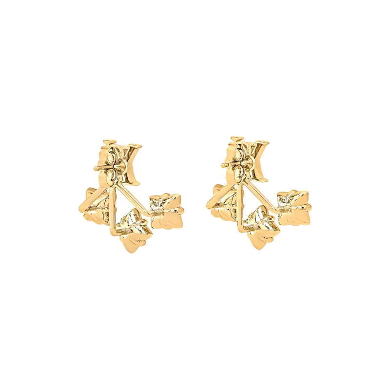 LOUIS VUITTON LOULOUGRAM Earrings Women's Gold-1
