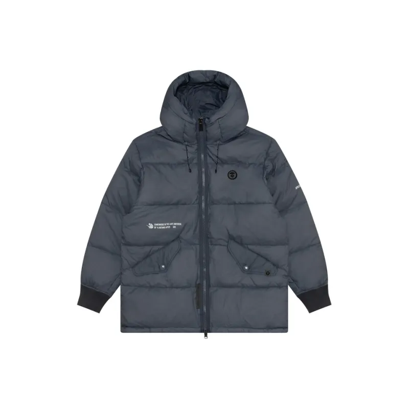 Aape Logo print Quilted Down Jacket-0