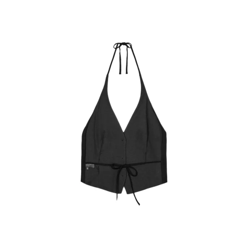 ZARA Tank Tops Women's Black-1