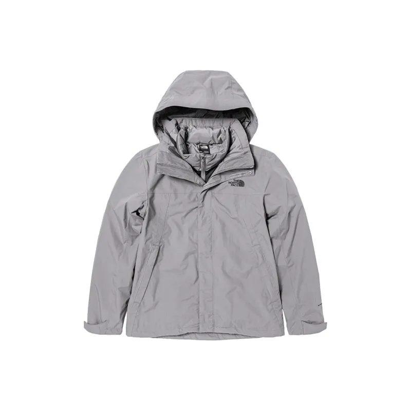 THE NORTH FACE Water Resistant Windproof Wear Resistant Warm Windbreaker Jacket Men's Gray-0