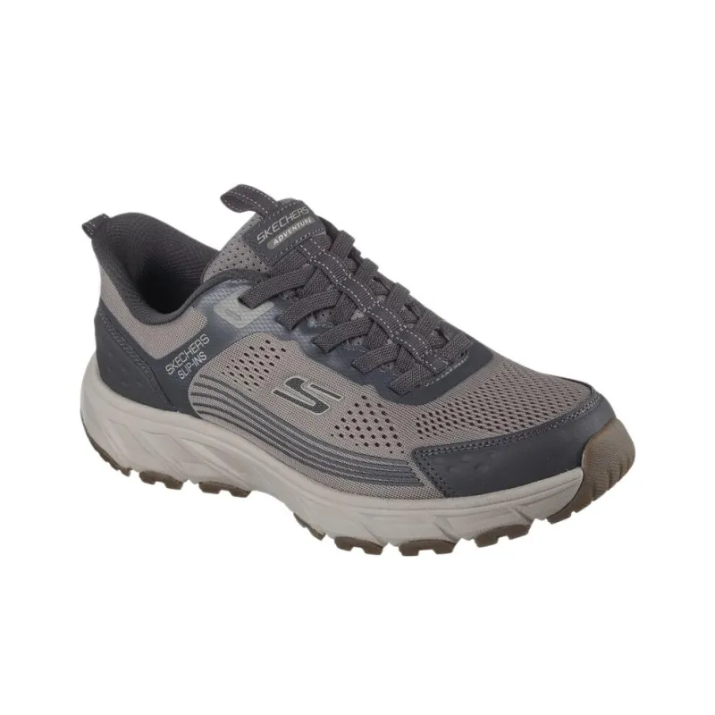 Skechers Hillcrest Low Top Hiking Shoes Men's Brown Gray-2
