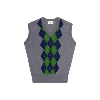 AMIPARIS Argyle Knitted Vest