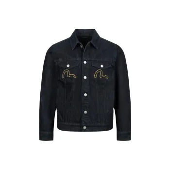 EVISU Denim Jackets Men Denim Blue