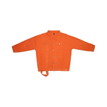 Holycrap Denim Jackets Unisex Orange Red