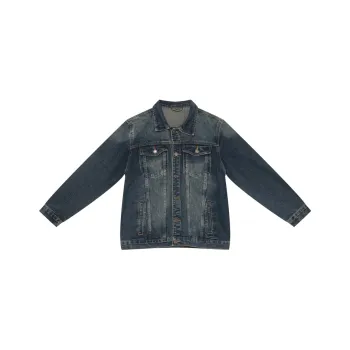 Voguo Relay Denim Jacket Unisex Dark Blue