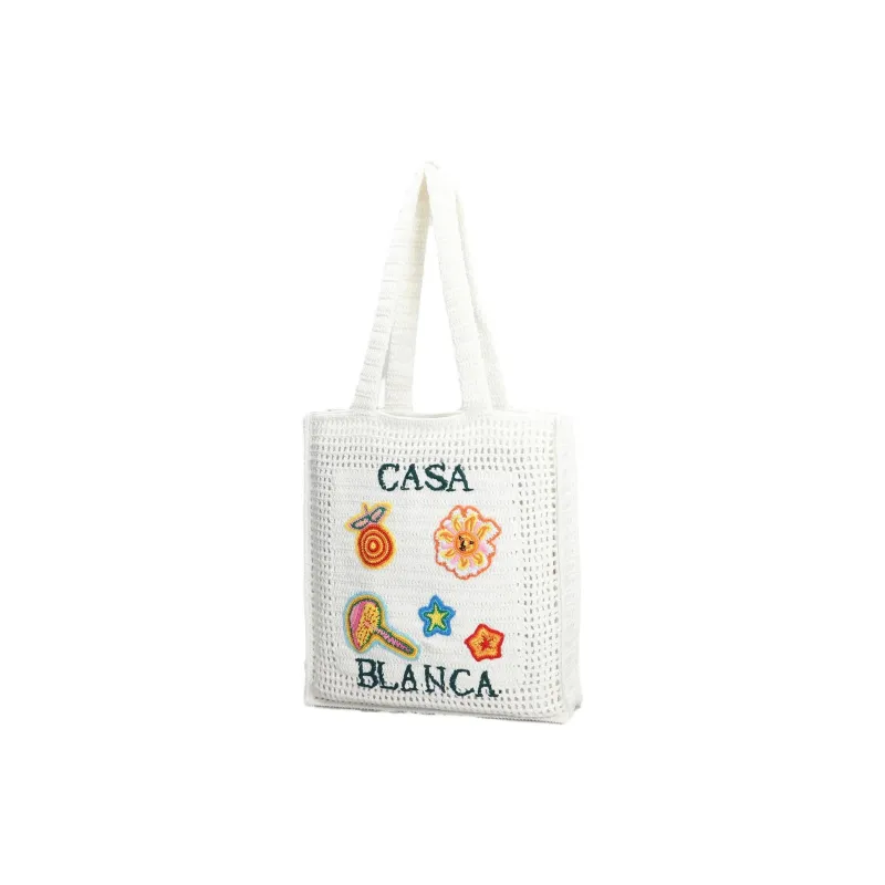 CASABLANCA Large Crochet Tote Bag-1
