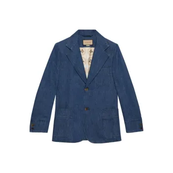 GUCCI SS23 Business Suit Coat Men's Dark Blue