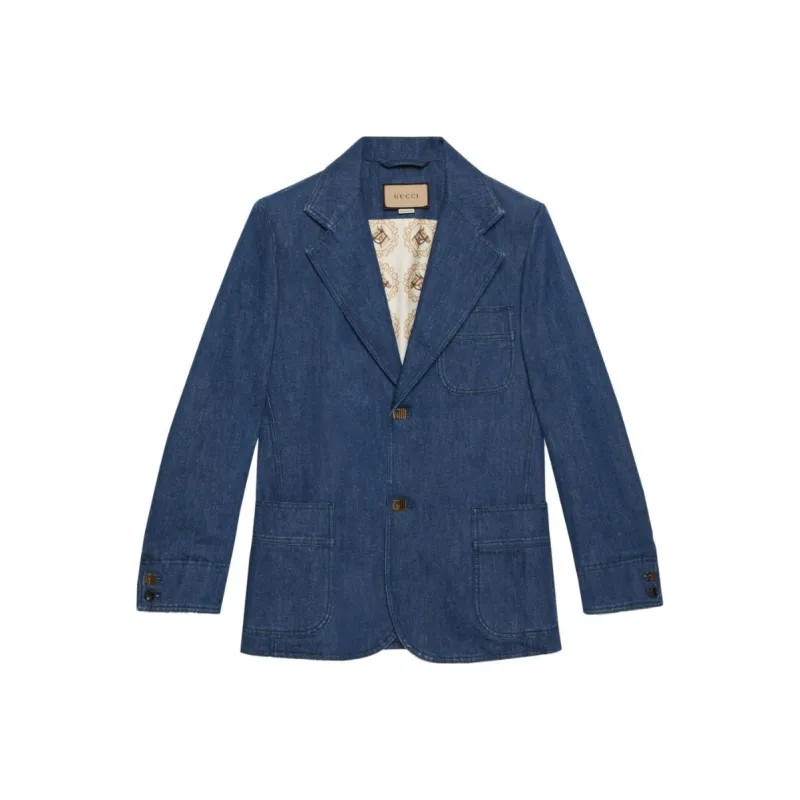 GUCCI SS23 Business Suit Coat Men's Dark Blue-0