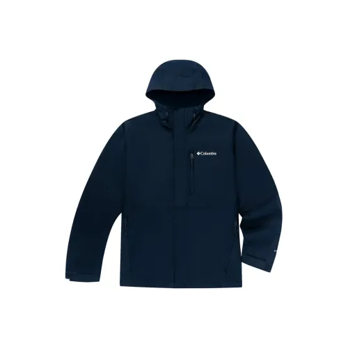 Columbia Hikebound Outdoor Hiking Waterproof And Wear resistant Windbreaker Jacket Men's Blue