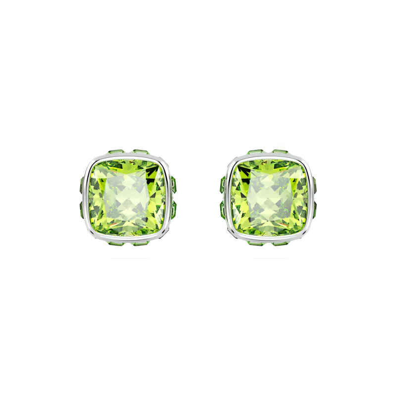 Swarovski Birthstone Stud Earrings Women's Green-1
