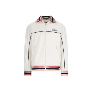 Golden Goose Logo Printed Zip Up Sweatshirt
