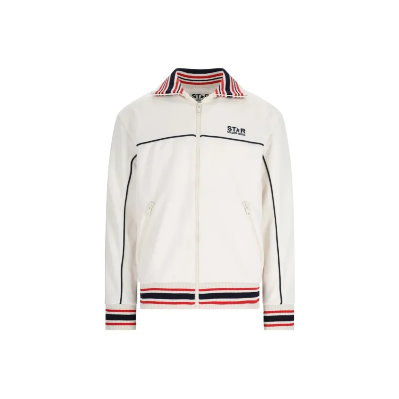 Golden Goose Logo Printed Zip Up Sweatshirt-0