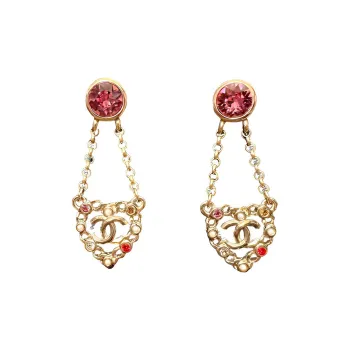CHANEL Earrings Women's Gold