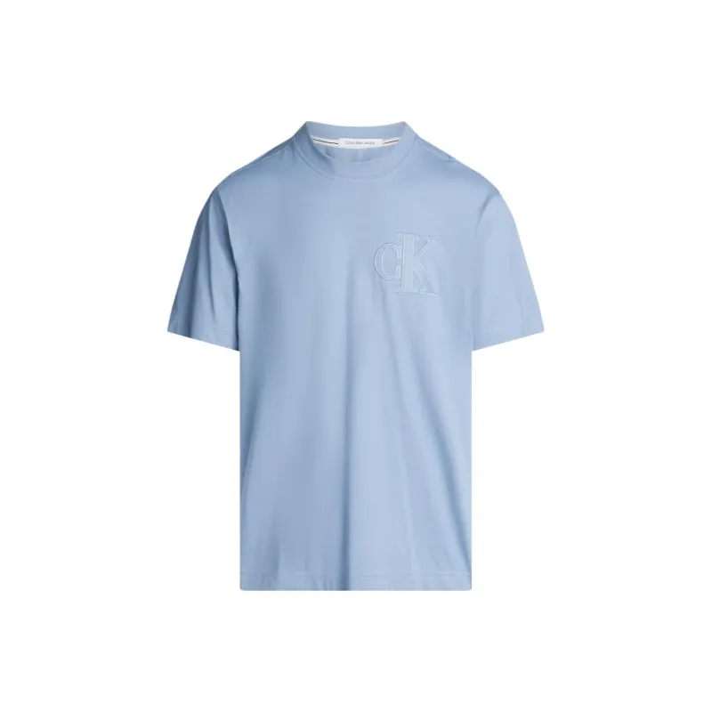 CALVIN KLEIN T Shirt Men's Light Blue Europe Version-0