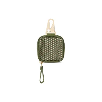 JC DAMO Eco Friendly Yarn With PU Earphone Case Women's Soy Milk/Green