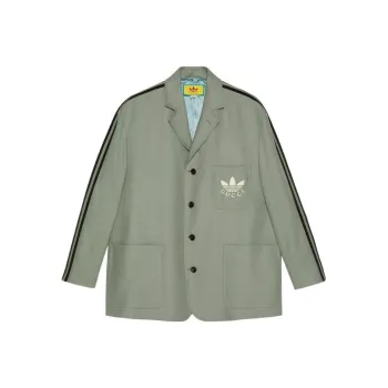 GUCCI x Adidas Originals FW22 Business Suits Coats Men's Gray