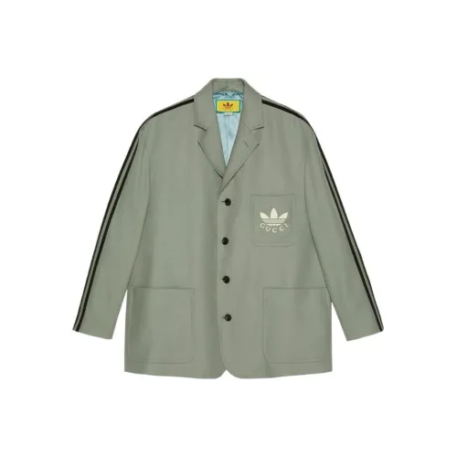GUCCI x Adidas Originals FW22 Business Suits Coats Men's Gray