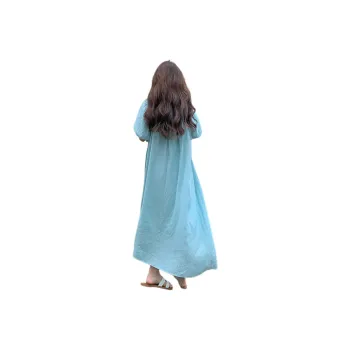 TEME Short Sleeved Dress Women's Lake Blue