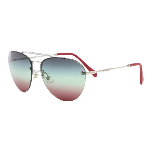 MIU MIU Acetate Irregular Shape Sunglasses Women's Silver
