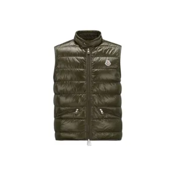 Moncler Gui Series Vests Men Dark Green