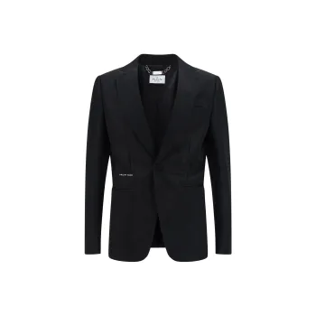 PHILIPP PLEIN Logo Patch Single Breasted Blazer