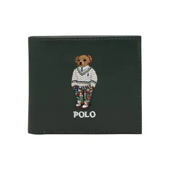 Polo Ralph Lauren Cow Leather Wallet Men's Green