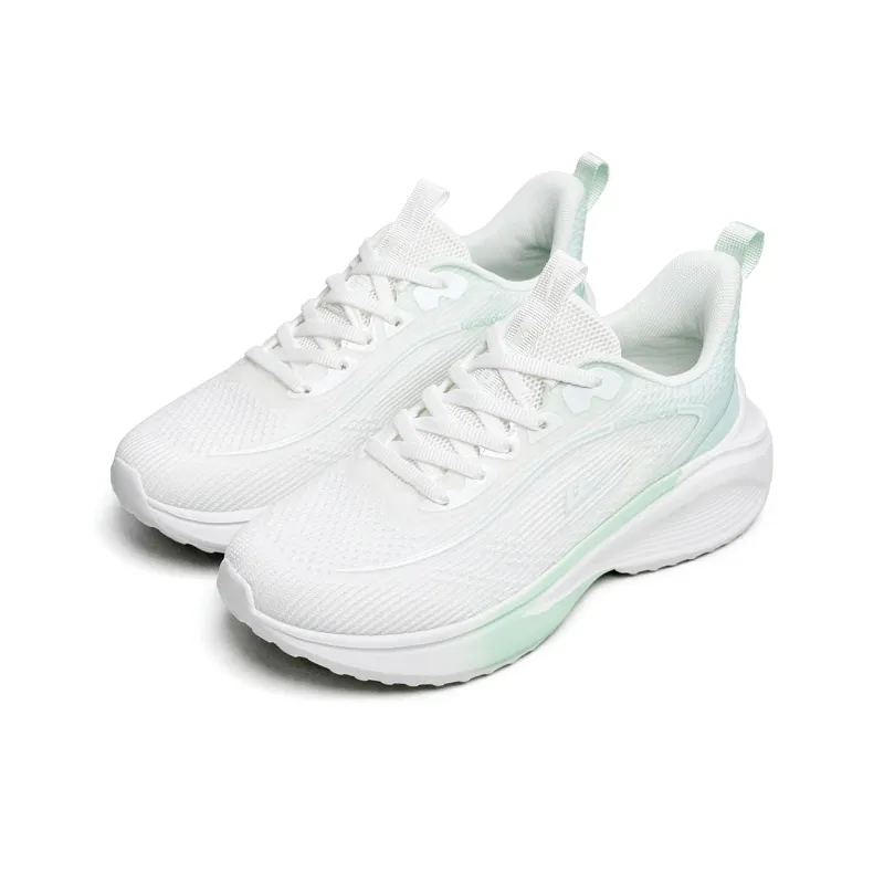 Warrior Slip Resistant, Abrasion Resistant, Breathable Low Top Casual City Commute Running Shoes Women's White Green-2
