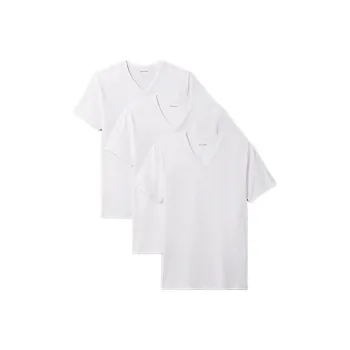 CALVIN KLEIN T Shirt Europe Version Men's 3 Pack White