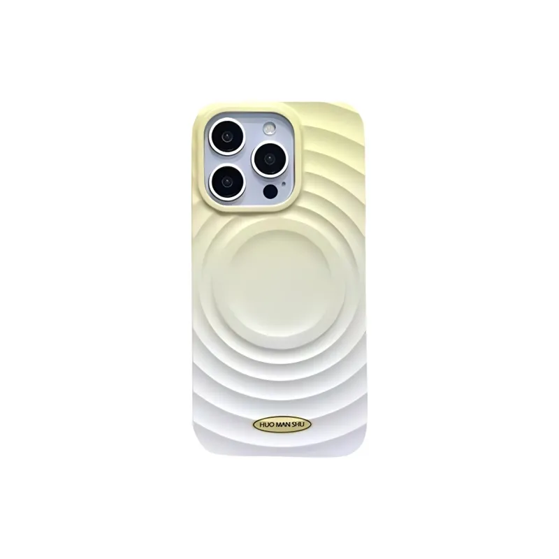 Sopi Acrylic Material Wave Apple Magnetic Stand Phone Cases Compatible With IPhone 16/15 Pro Max/Apple 13/14 Pro/Max-1