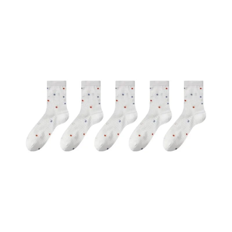 MADALLO Mid Calf Socks Women's 5 Pack-4