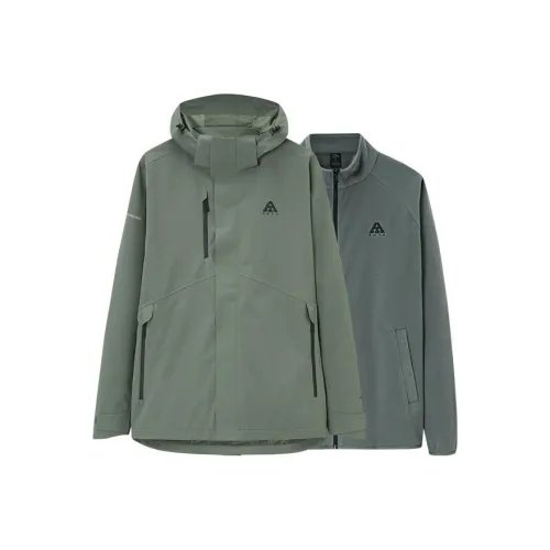Anta The Shell Of The Earth 2.0 Windbreaker Jacket Waterproof And Windproof Men's Windbreaker Jacket Men's Green Green