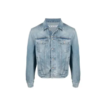 OFF WHITE SS21 Denim Jackets Men Blue