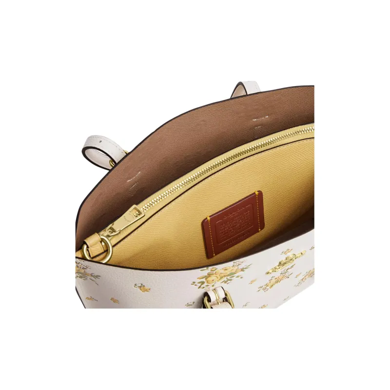 COACH Pebble Leather Tote Bag, Shopping Bag, Shoulder Bag, Crossbody Bag, Handbag Medium Size Women's White-3