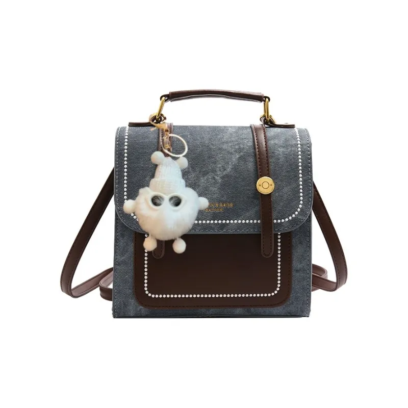 Yalu PU Backpack Unisex Ecru/Black/Coffee/Denim Blue/Dark Tea-0