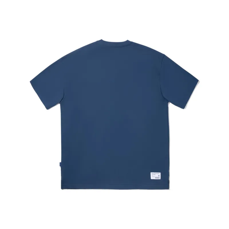LiNing x ANB T Shirt Unisex Turbid Prussian Blue-1