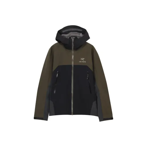Arcteryx BETA Waterproof, Windproof, And Breathable Ruched Jacket Men's Green