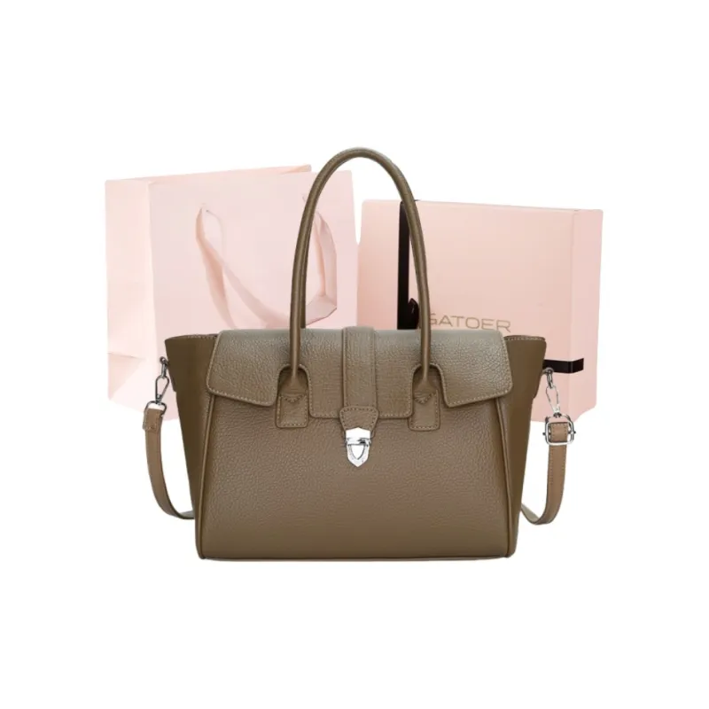 GATOER PU Tote Shoulder Bag, Crossbody Bag, Handbag Regular Women's Ecru/Black/Light Brown/Khaki-14