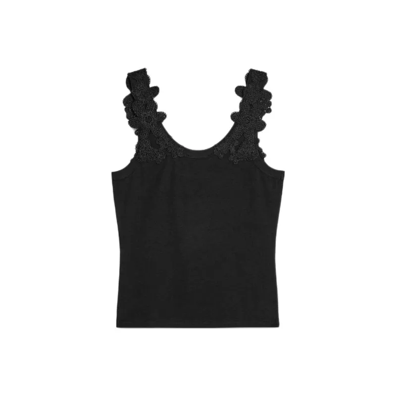 ZARA Tank Tops Women's Black-1