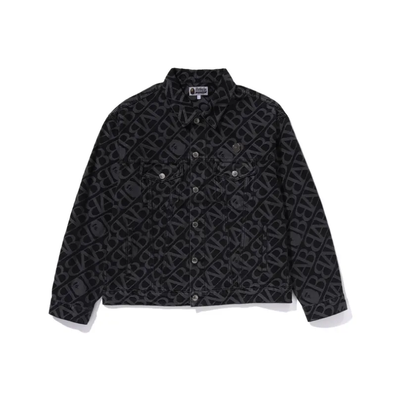 Bape Denim Monogram Metal One Point Jacket-0