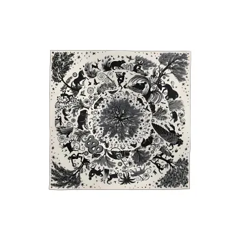HERMES Cashmere Silk Shawls Women's White