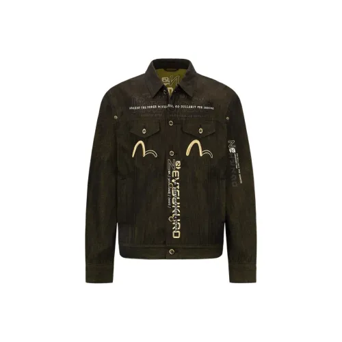 EVISU SS22 Denim jacket Beach Men's Black