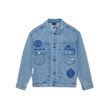 LiNing Sports Trend Series Denim Jacket Men's Blue