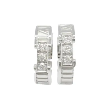 TIFFANY & CO. 2010s 18kt White Gold Set Atlas Diamond Earrings
