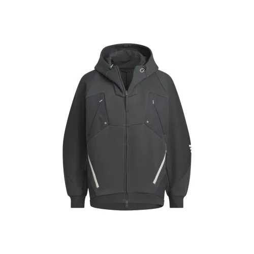 Adidas FW24 FUSTL P HOODY2 Jackets Coats Men's Carbon Black