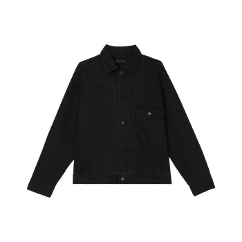 UNIQLO Denim Jackets Unisex Dark Gray